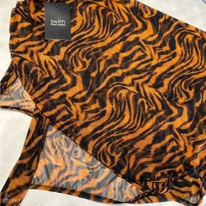 naked swim wardrobe mesh coverup tiger print